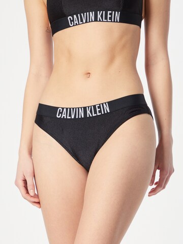 Calvin Klein Swimwear - Cueca biquíni em preto: frente