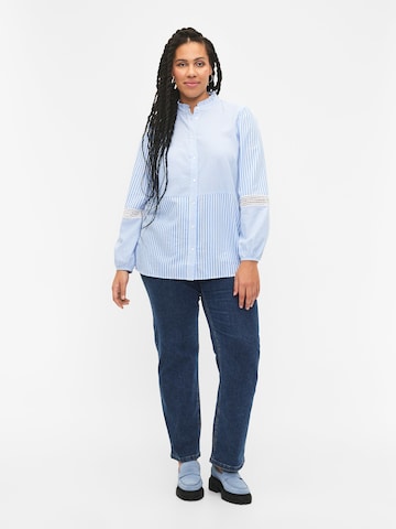 Zizzi - Blusa 'MFIA' em azul