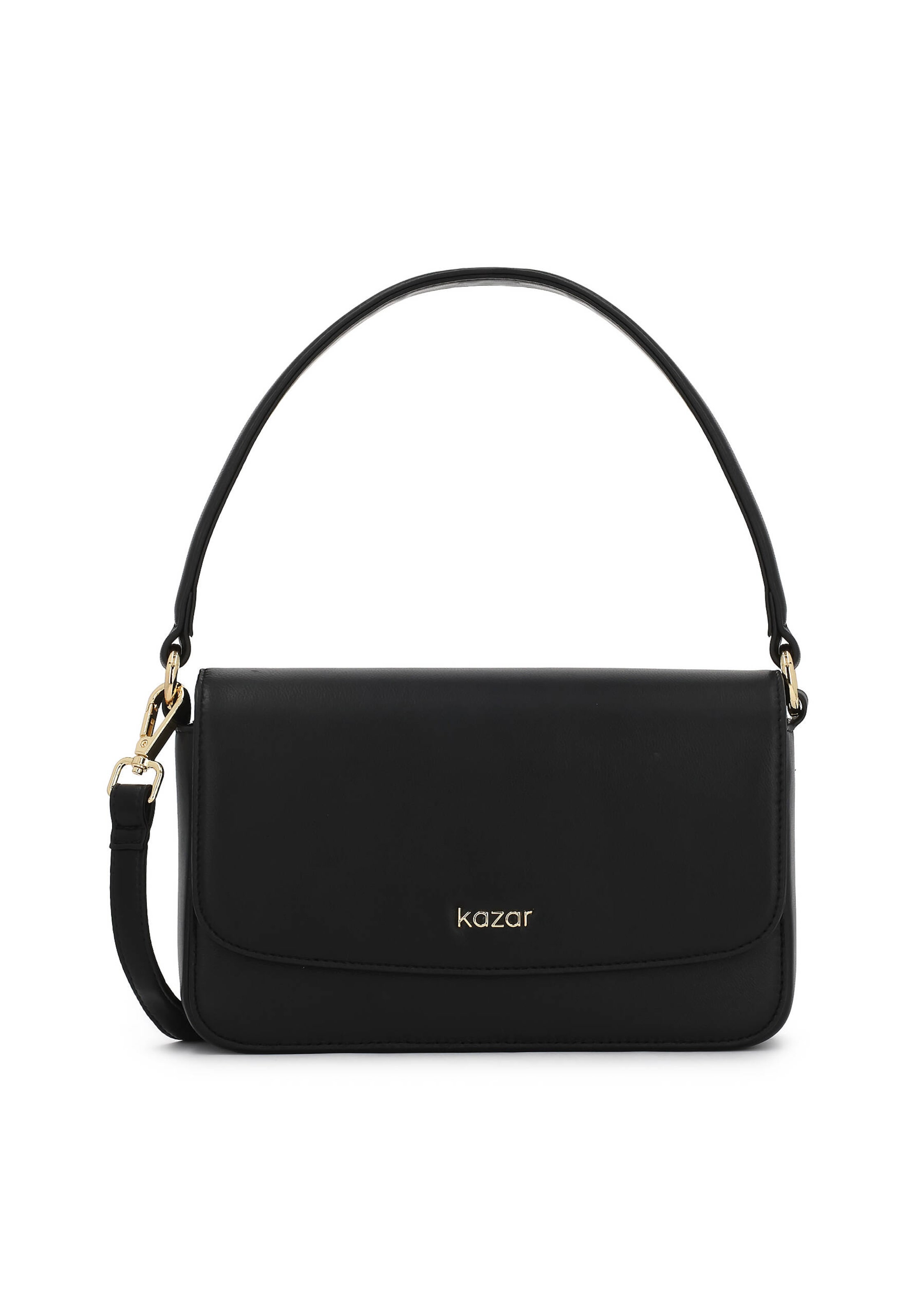 Borsa a mano di Kazar in nero: frontale