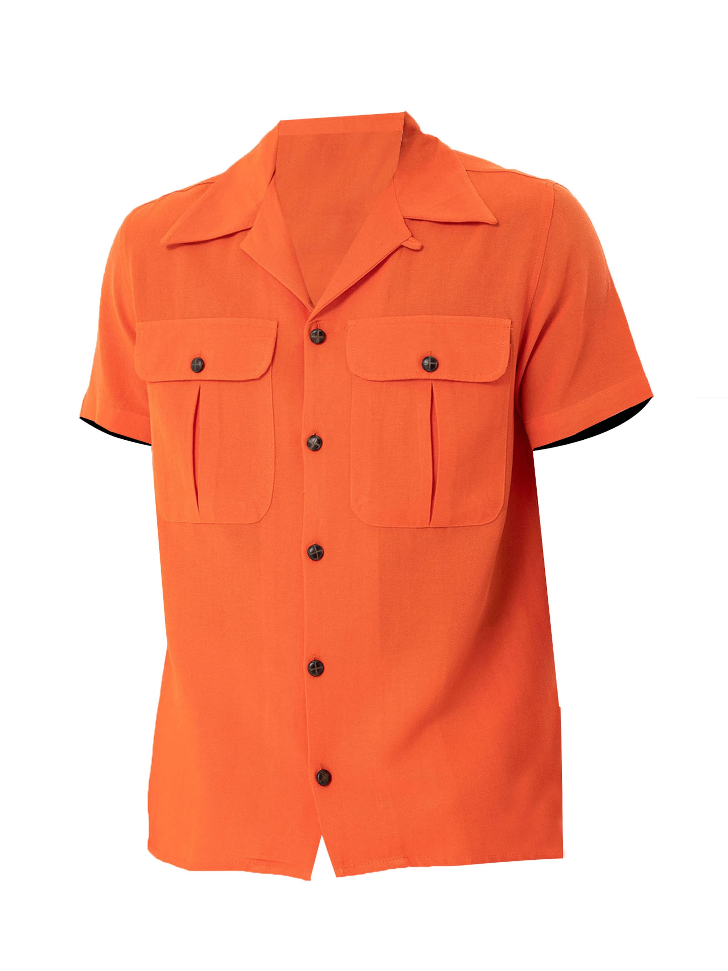 Dandalo Button Up Shirt in Orange, Item view