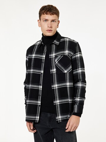 Koton Regular fit Button Up Shirt in Black: front