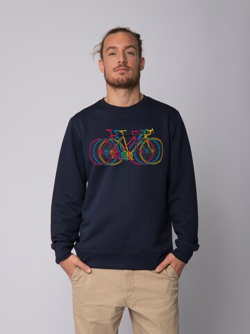 Sweat-shirt ' Fahrräder ' Watapparel en bleu : devant