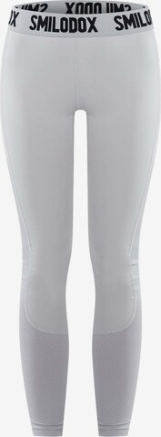 Skinny Pantalon de sport Smilodox en gris : devant