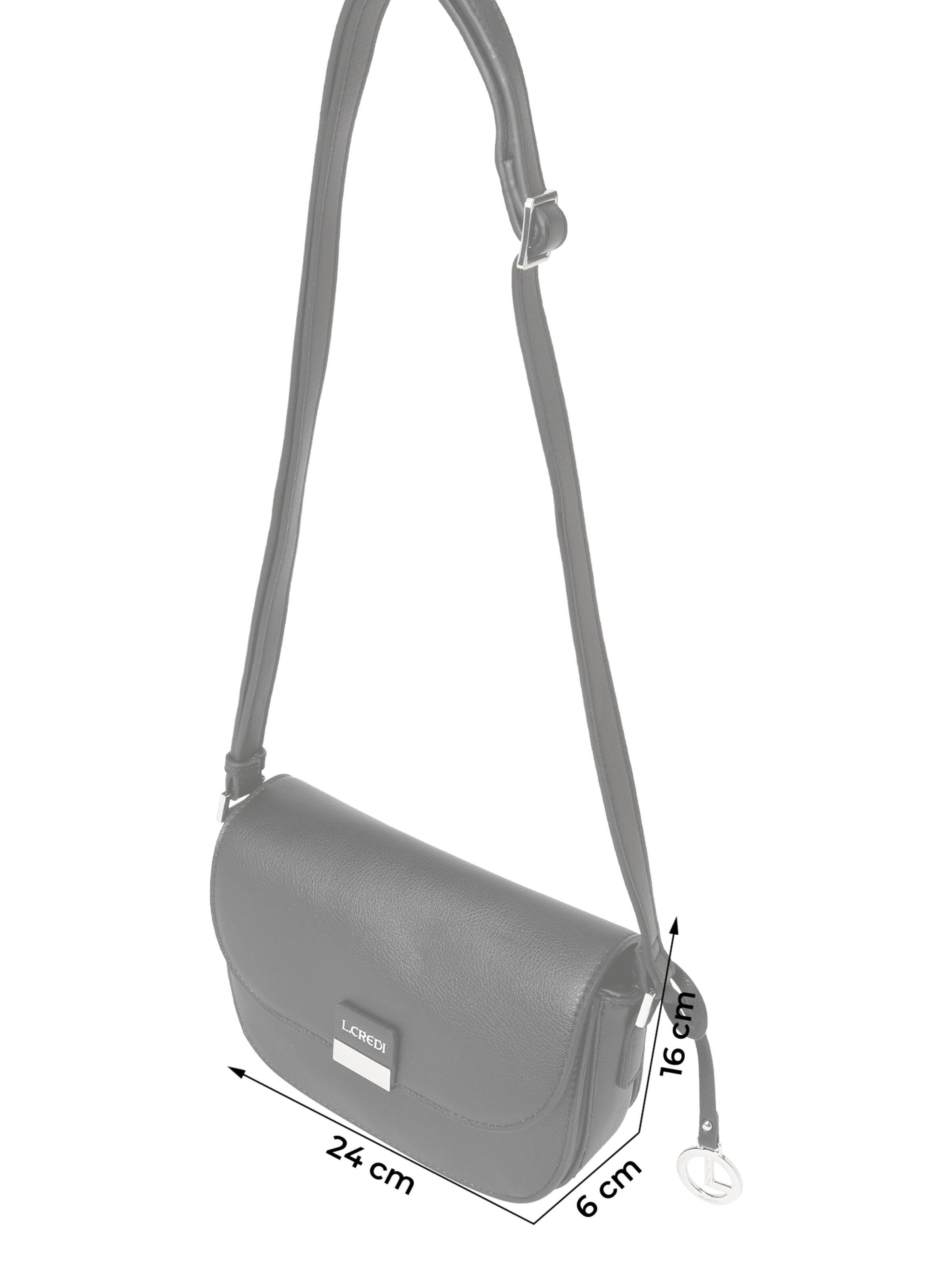 L.CREDI - Bolso de hombro 'Janina' en negro