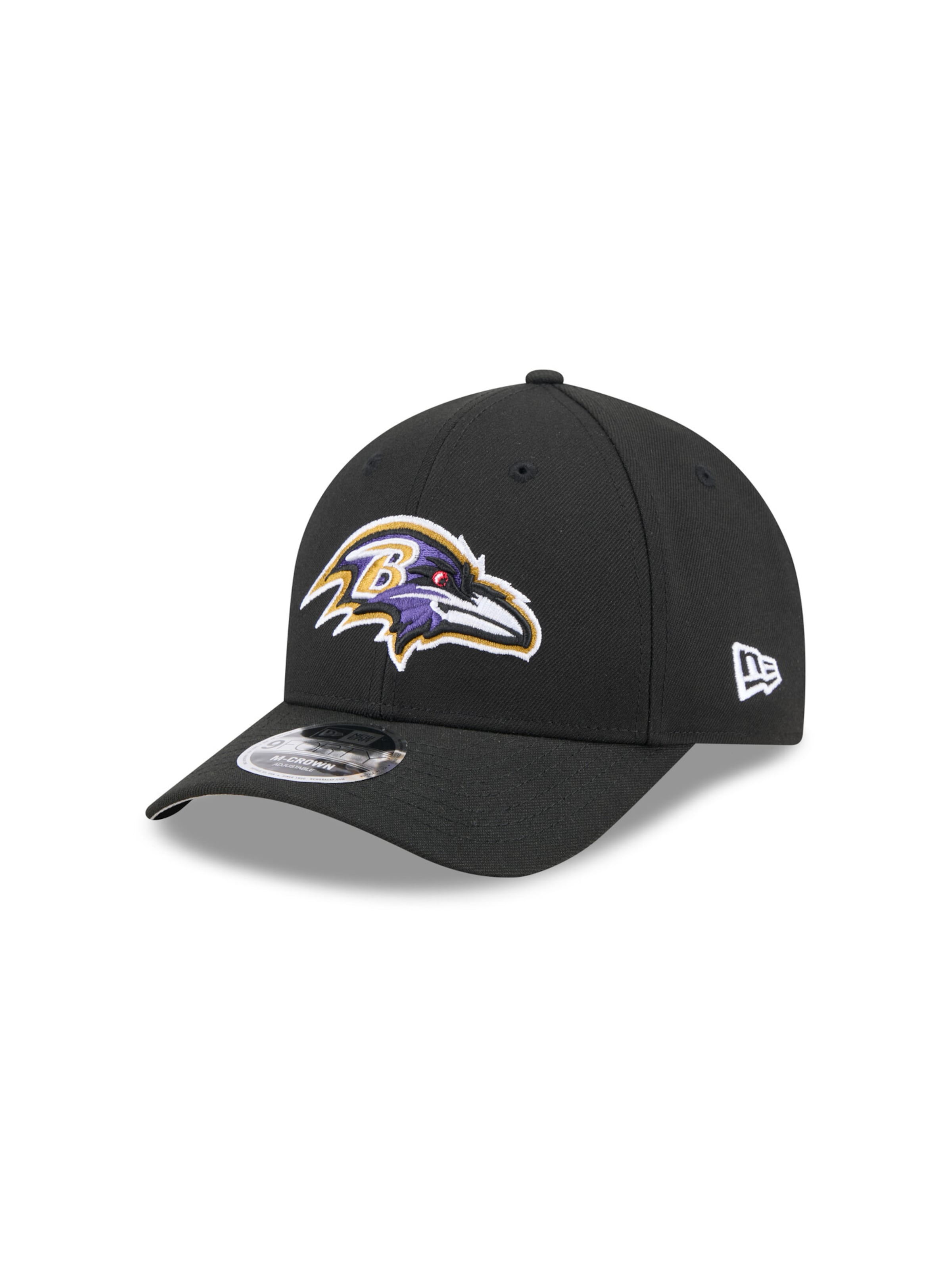 NEW ERA Athletic Cap '9FORTY M-Crown Baltimore Ravens' in Black: front