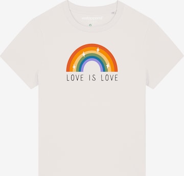 Watapparel Shirt ' Love is Love ' in Weiß: Vorderseite
