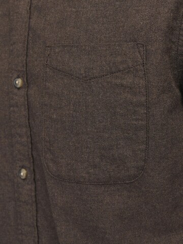 JACK & JONES Slim fit Button Up Shirt 'JJEClassic' in Brown
