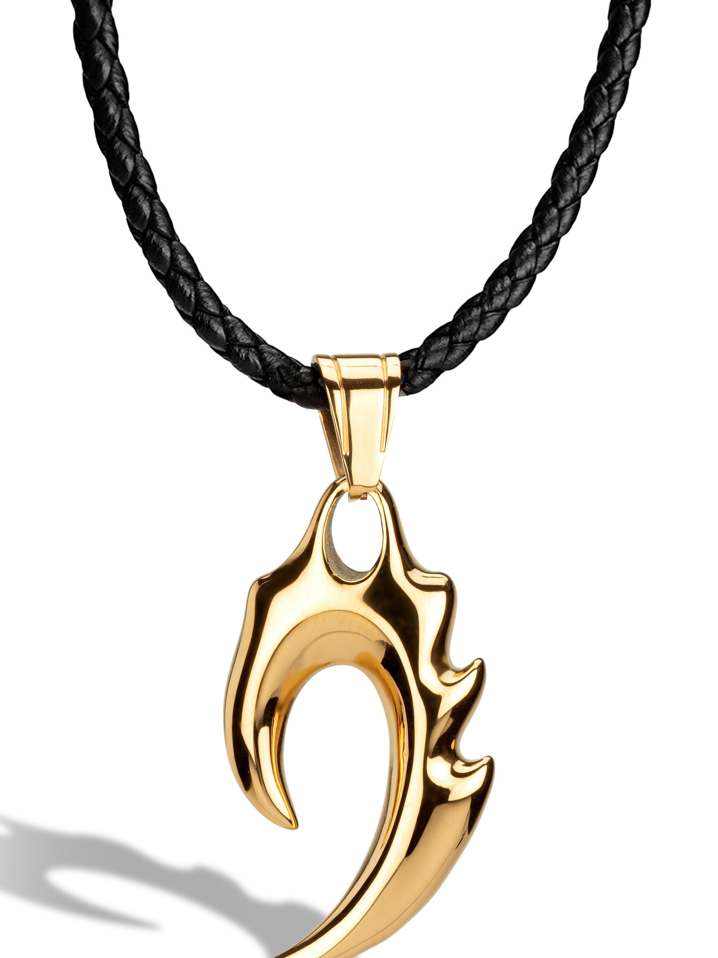 SERASAR - Colar 'Flame' em ouro: frente
