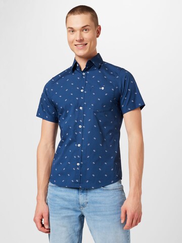 Coupe slim Chemise s.Oliver en bleu : devant