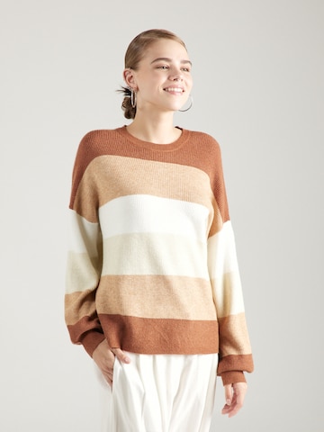 Pull-over 'ATIA' ONLY en marron : devant