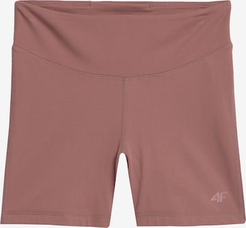 4F Skinny Športové nohavice - ružová: predná strana