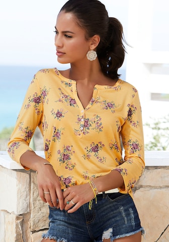 LASCANA Shirt in Yellow