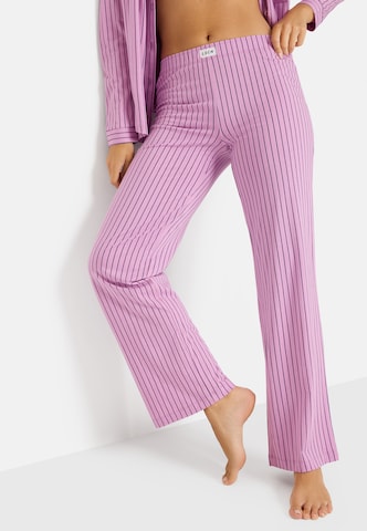 LSCN by LASCANA Pajama pants in Purple: front