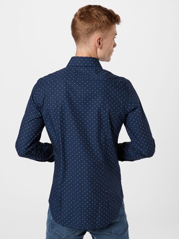 SEIDENSTICKER Slim Fit Hemd 'Spread' in Blau