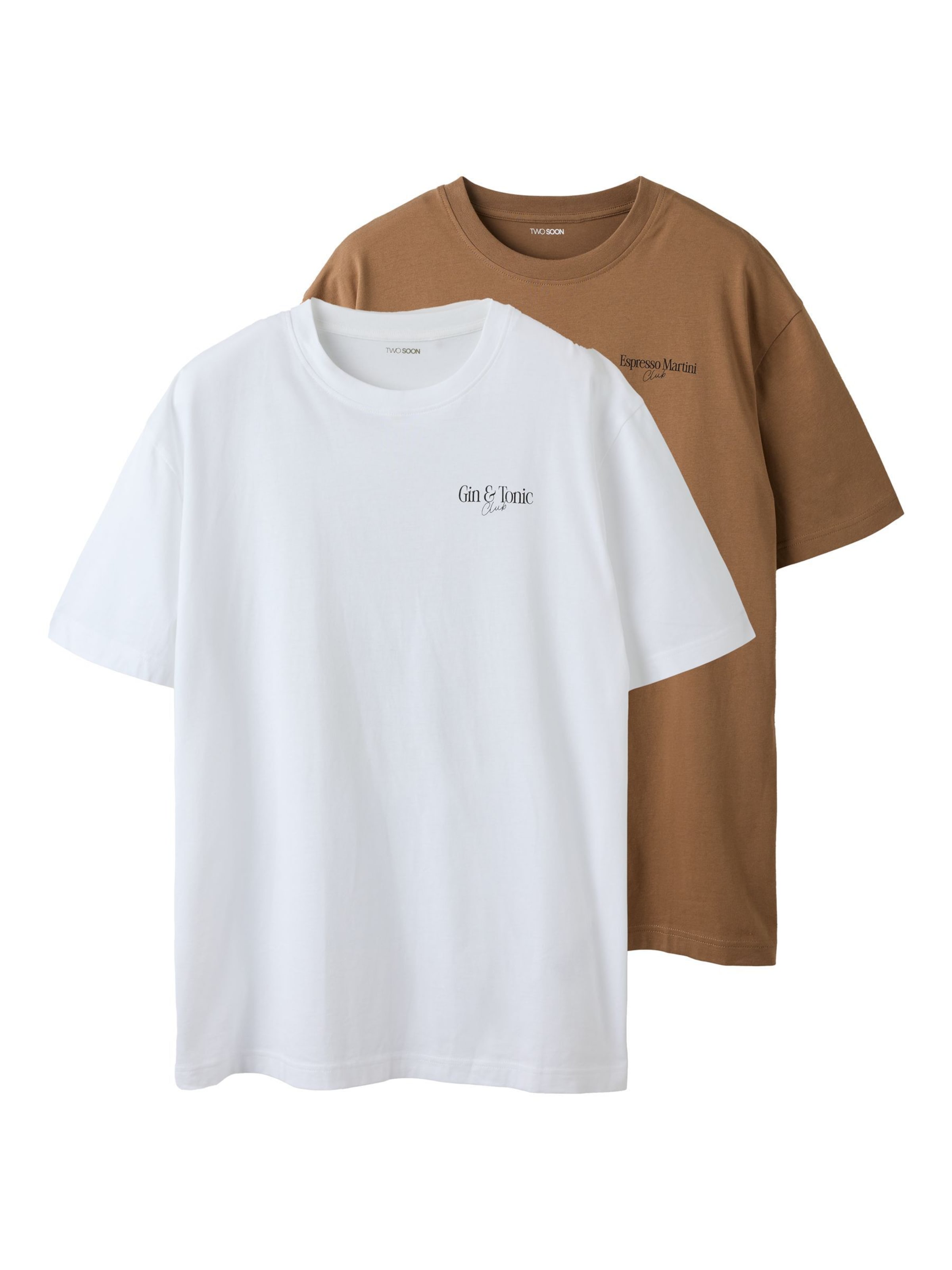 TWO SOON Shirt in Bruin: voorkant