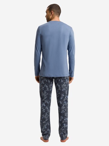 Hanro Pyjama lang 'Night & Day' in Blau