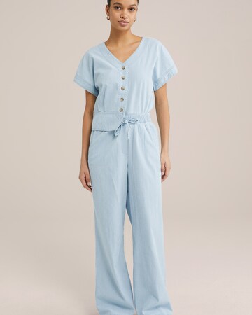WE Fashion Loose fit Trousers in Blue