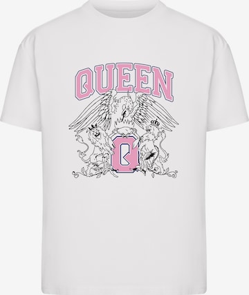 Maglietta 'Queen Crest College' di Merchcode in bianco: frontale