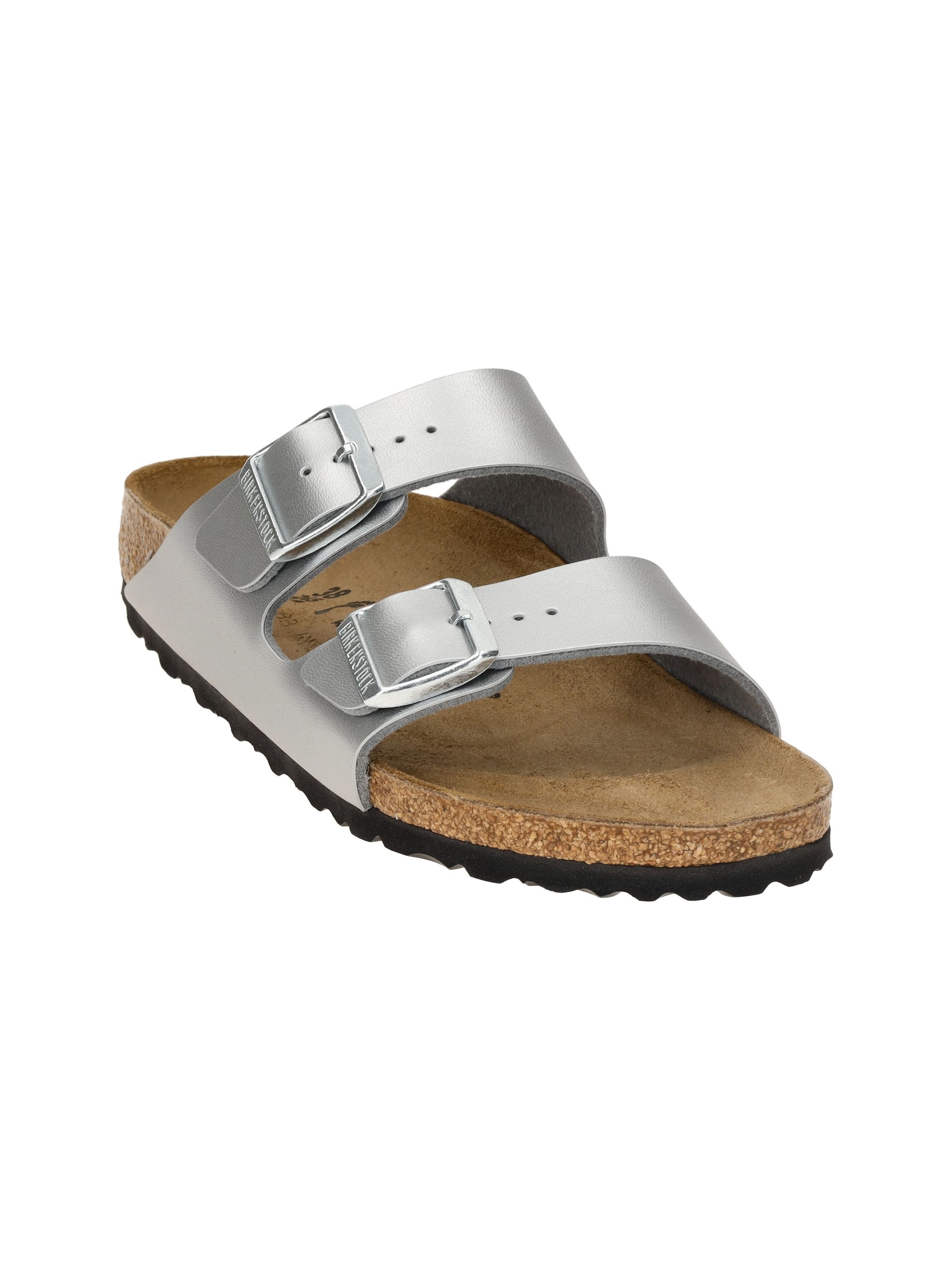 BIRKENSTOCK Pantolette 'Arizona' in Silber