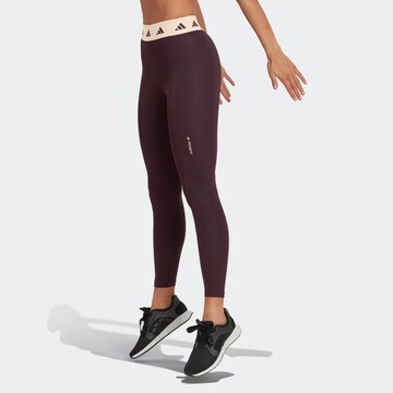 ADIDAS PERFORMANCE Skinny Workout Pants 'Techfit' in Purple