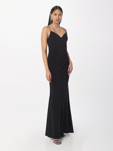 LUXUAR Evening Dress in Black: front