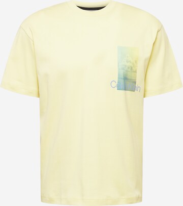 Calvin Klein Tričko 'Summer Clouds' – žlutá: přední strana