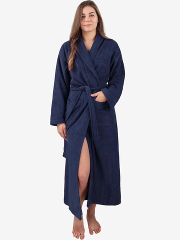 normani Long Bathrobe in Blue