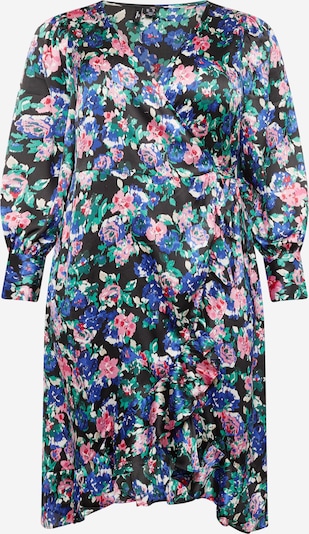 Vero Moda Curve Kleid 'NURA' in himmelblau / grasgrün / rosa / schwarz, Produktansicht