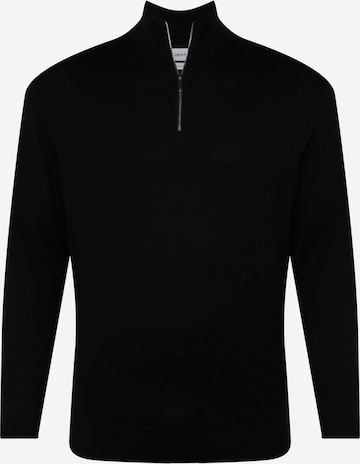 Calvin Klein Big & Tall Sweater in Black: front