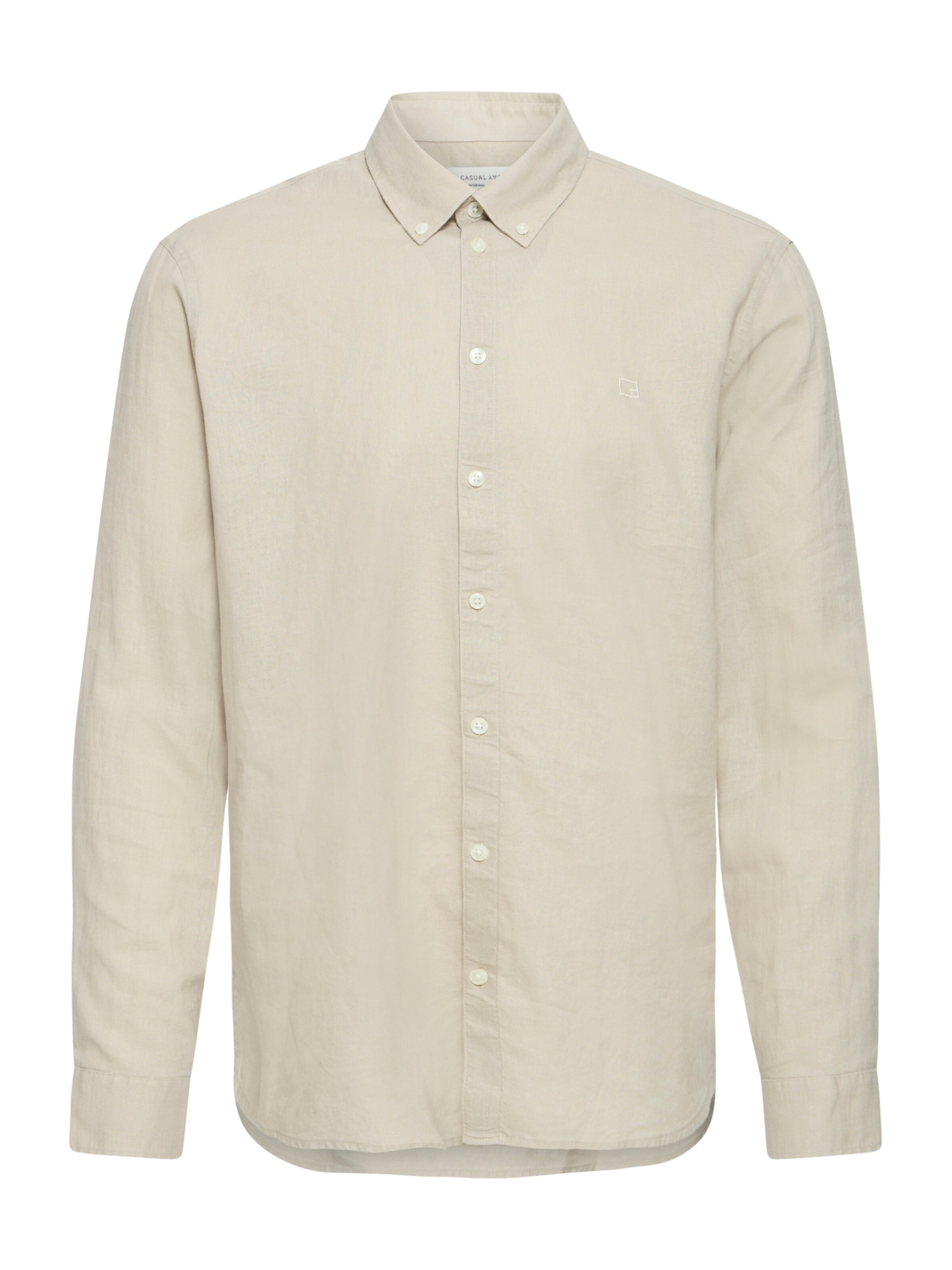Casual Friday Button Up Shirt 'Anton' in Beige: front