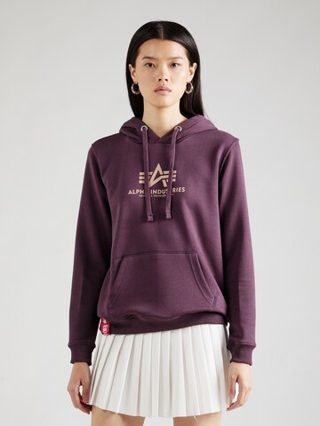 ALPHA INDUSTRIES Mikina – fialová: přední strana
