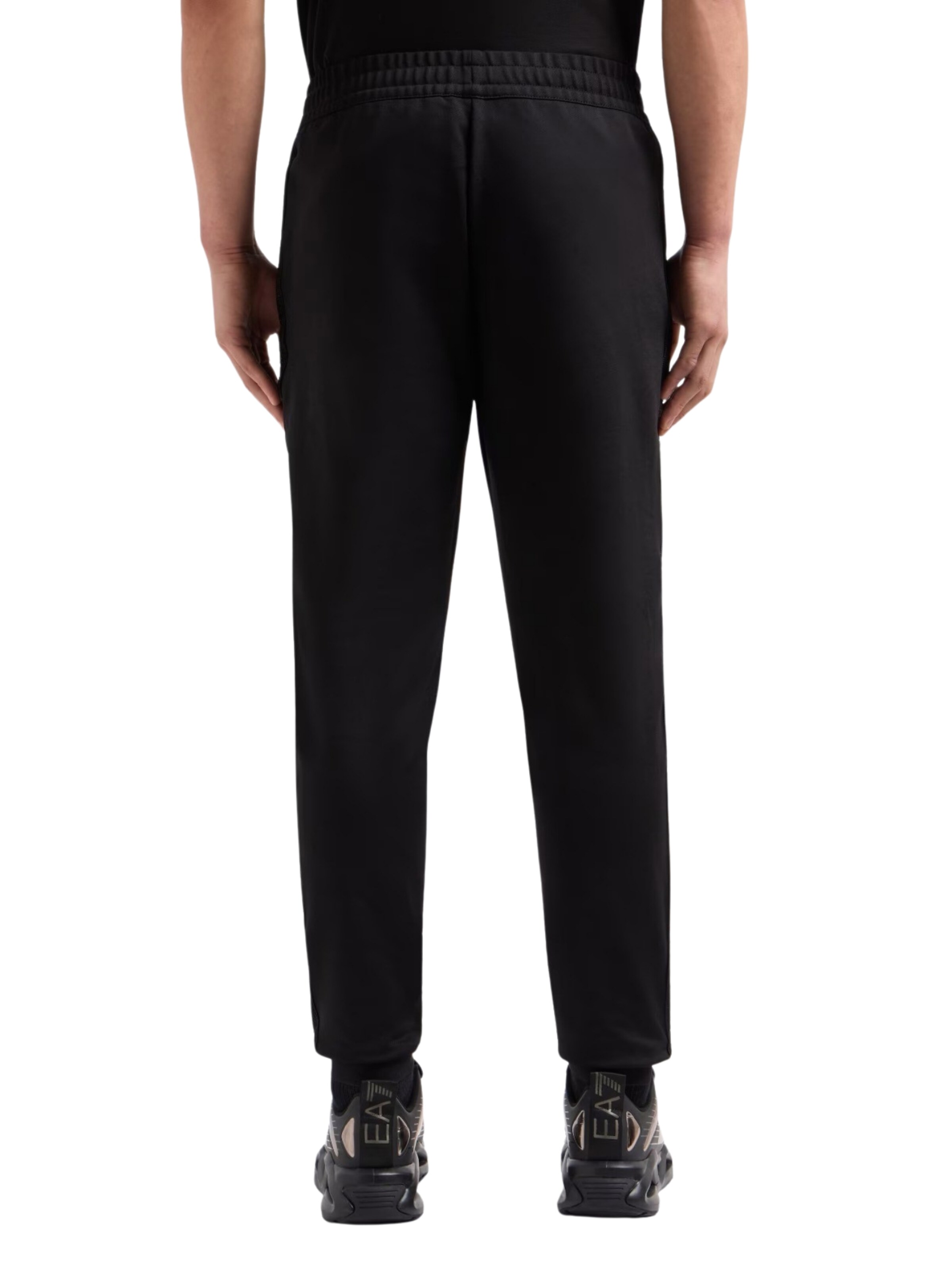 EA7 Emporio Armani Tapered Sportsbukser i sort