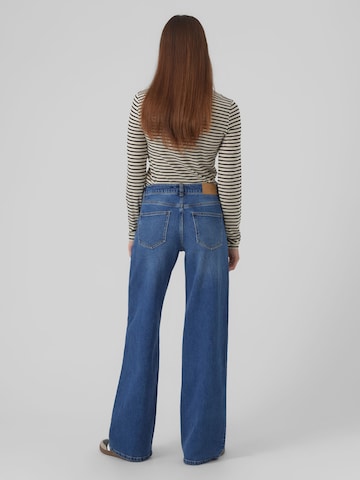 VERO MODA Wide Leg Jeans 'FAITH' in Blau