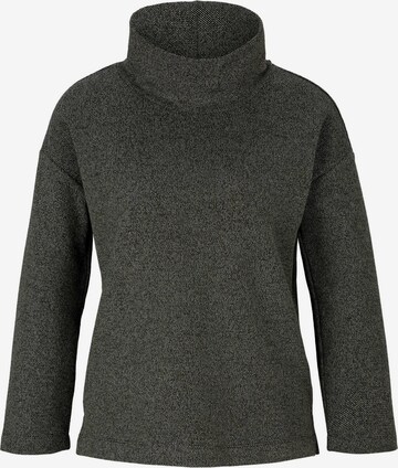TOM TAILORSweater majica - crna boja: prednji dio