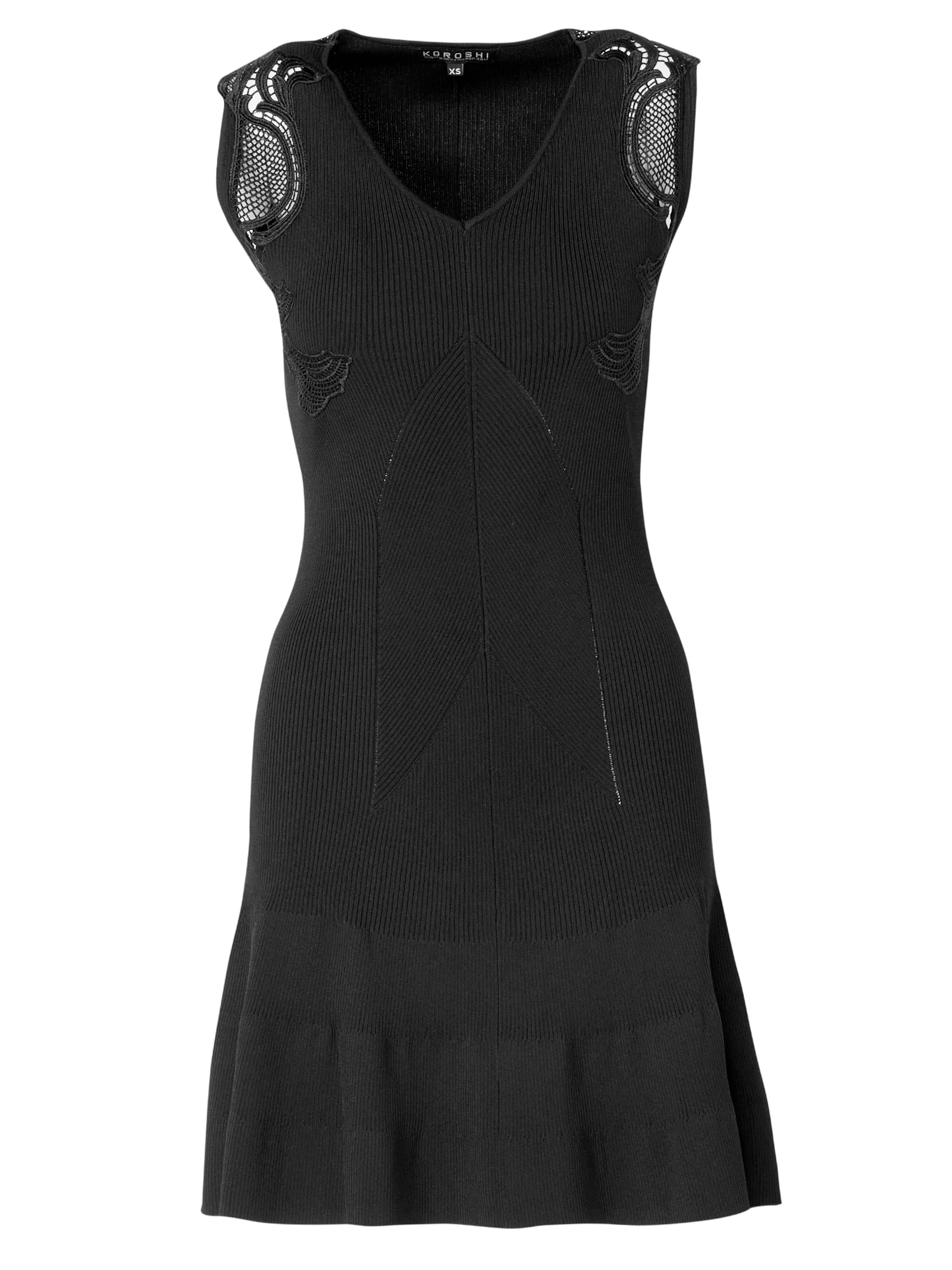 KOROSHI Pletené šaty - Čierna: predná strana