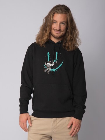 Sweat-shirt ' Graffiti Astronaut ' Watapparel en noir : devant