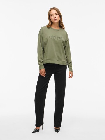 VILA Sweatshirt 'VIElsk' i grøn