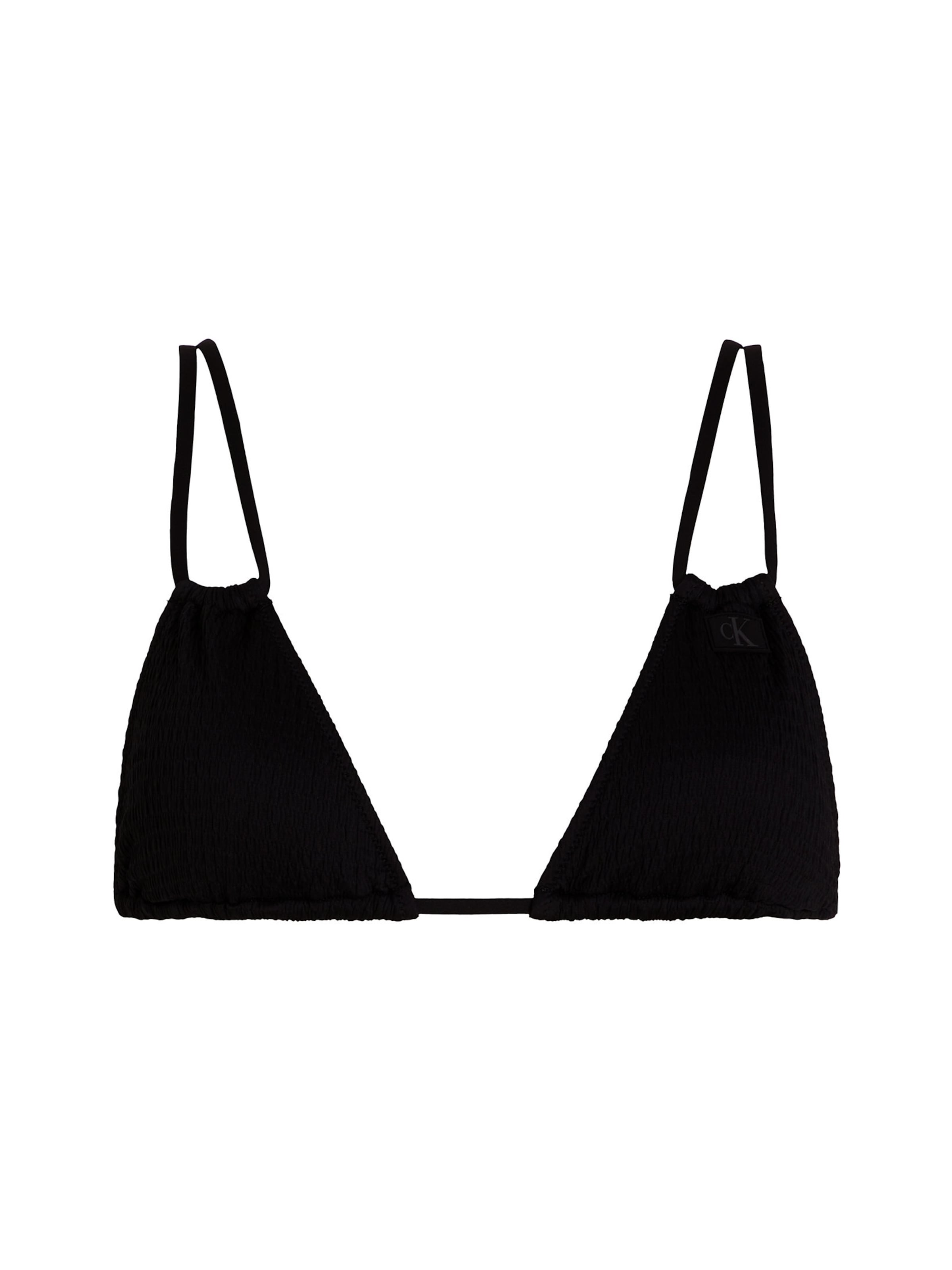 Triunghi Sutien costum de baie de la Calvin Klein Swimwear pe negru: față