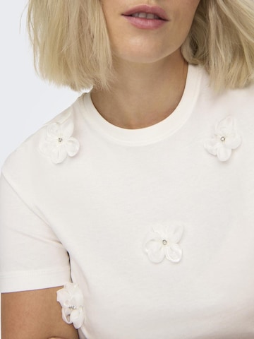 ONLY - Camiseta 'OLIVIA' en blanco