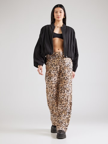 GUESS Loose fit Pants 'Enora' in Brown