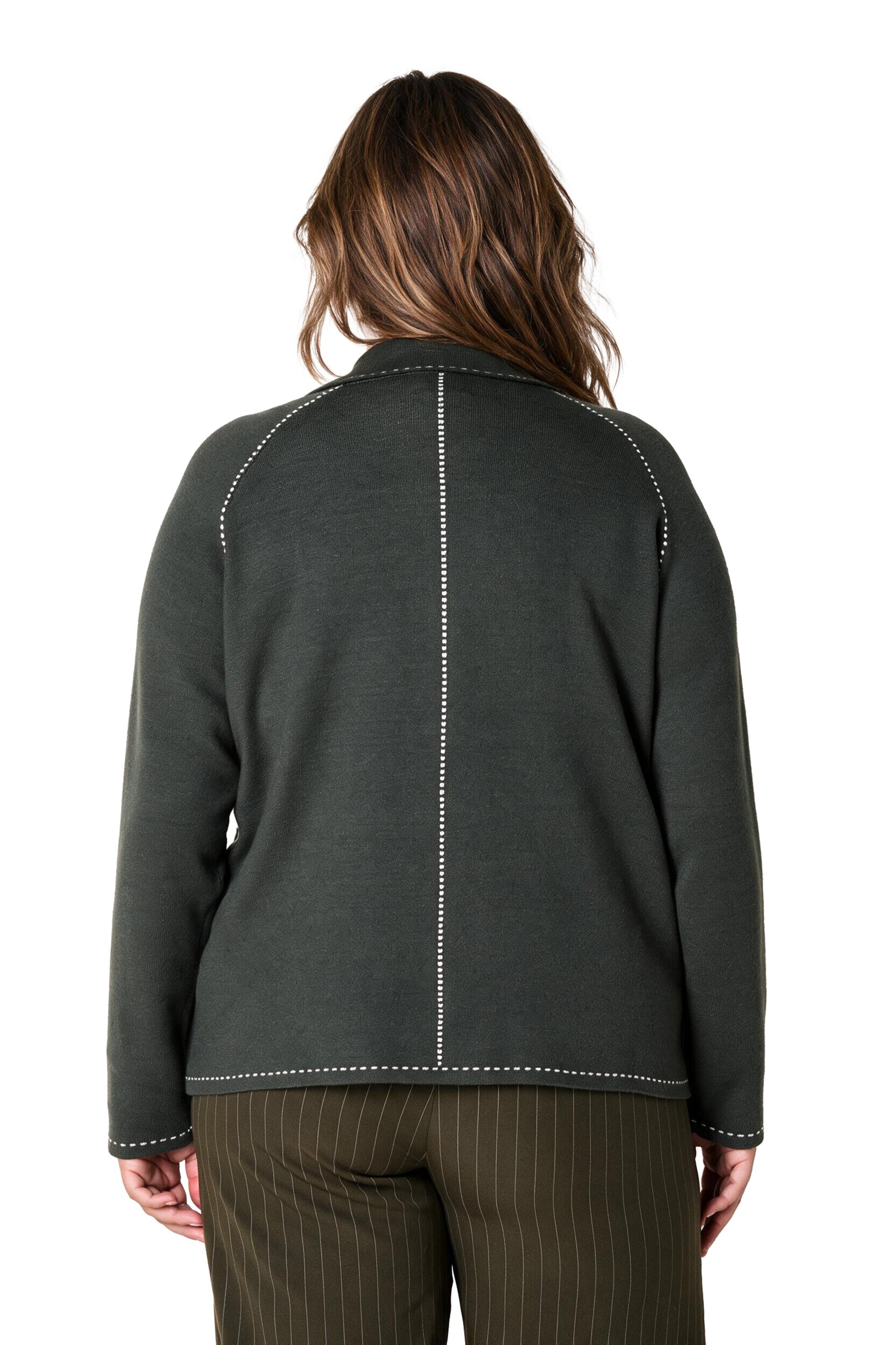 Ulla Popken Gebreid vest in Grijs