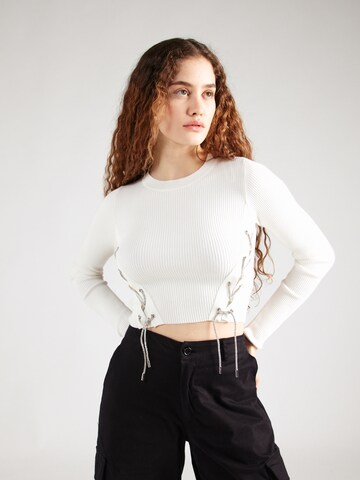 Pull-over Tally Weijl en blanc : devant