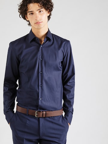 Slim fit Camicia 'H-Hank' di BOSS in blu: frontale