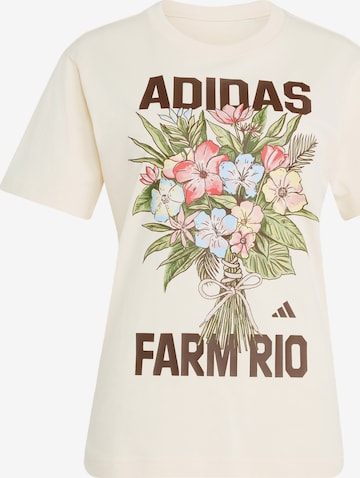 T-shirt fonctionnel 'Adidas x Farm Rio' ADIDAS SPORTSWEAR en beige : devant