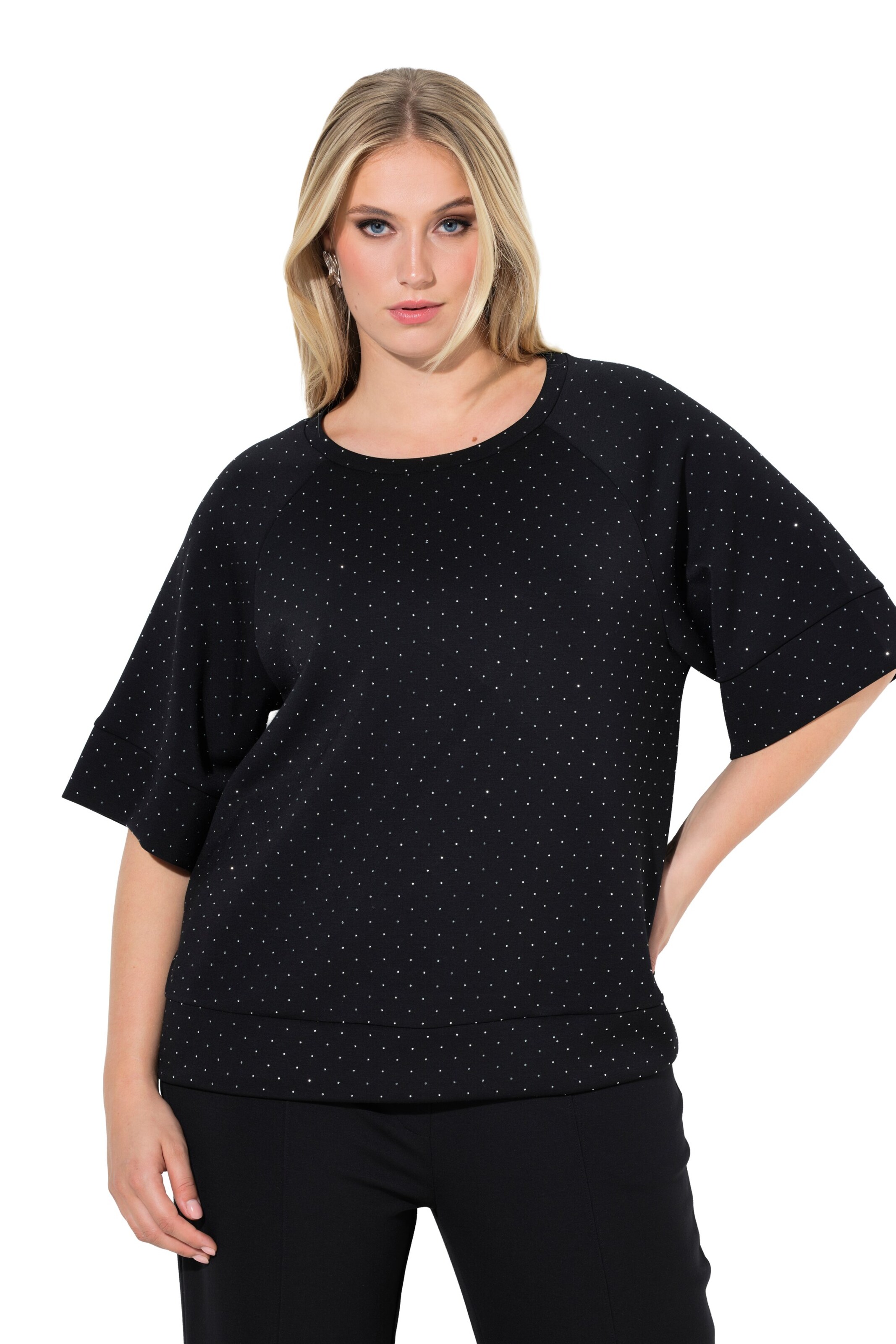 Ulla Popken Shirt in Schwarz: Vorderseite