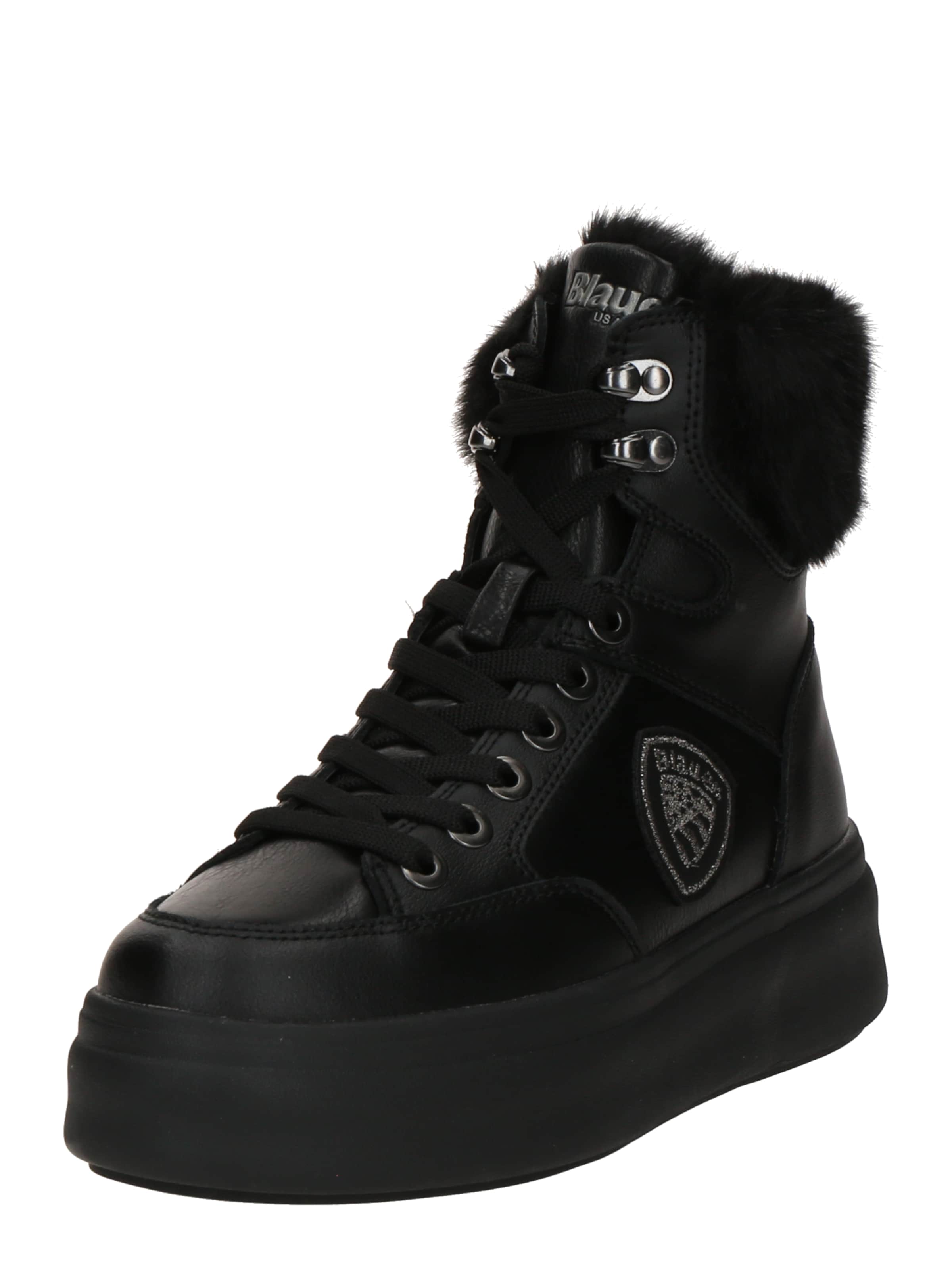 Blauer.USA Lace-up bootie 'EMERY01' in Black: front