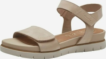 Sandales Tamaris en beige : devant