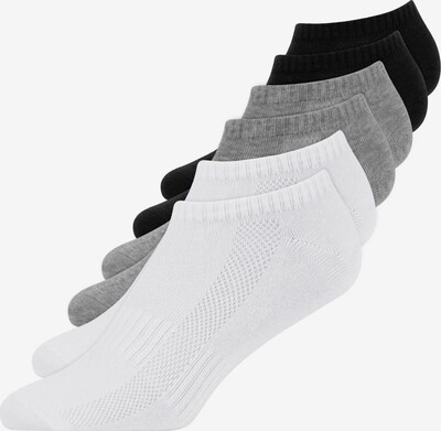 SNOCKS Sneakersocken in grau / schwarz / weiß, Produktansicht