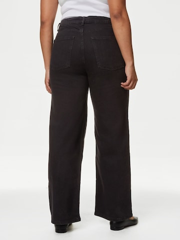 Marks & Spencer Wide leg Jeans in Zwart