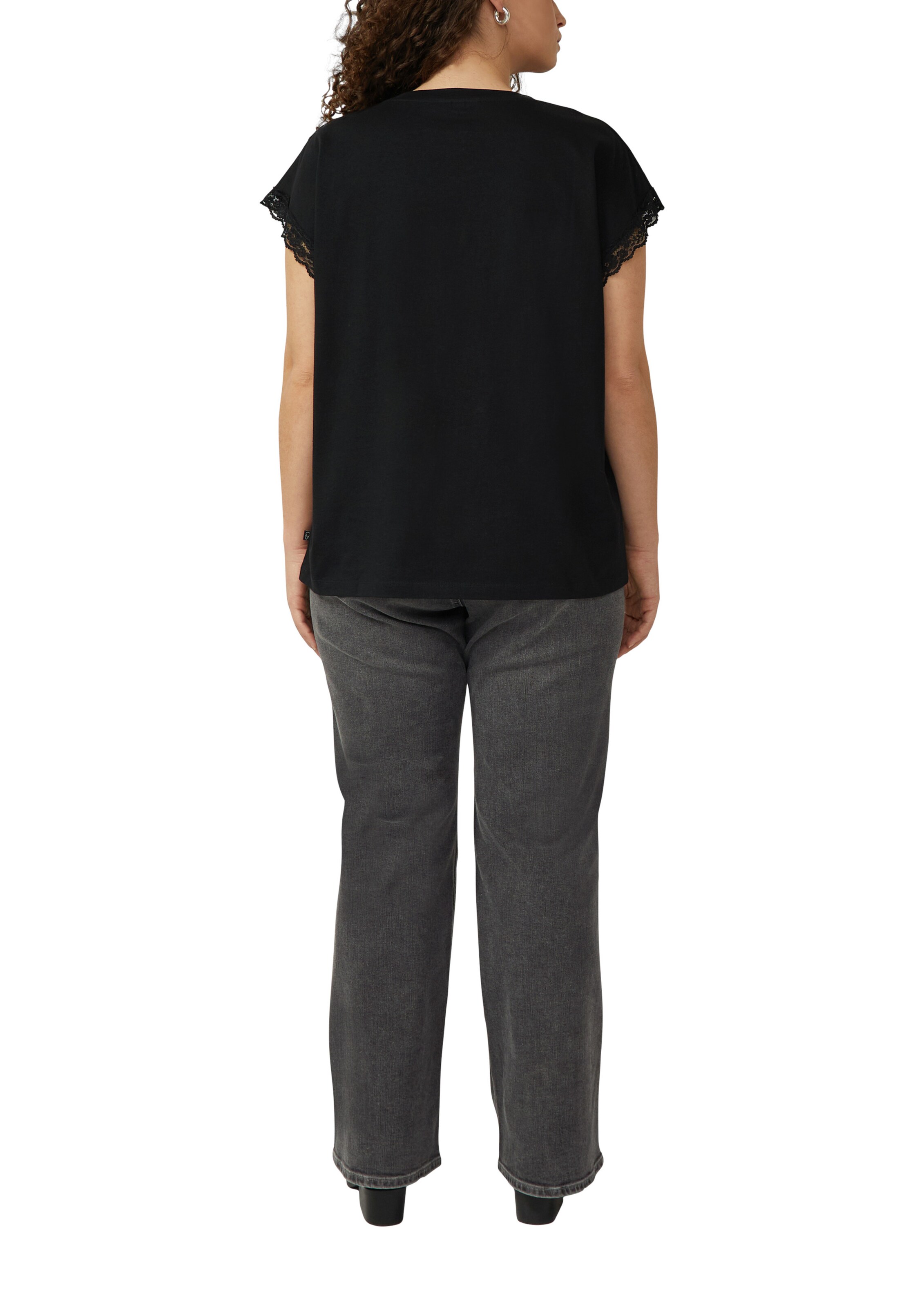 Sweat-shirt QS en noir